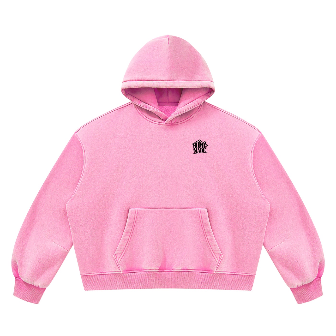 Unisex Vintage Wash Boxy Fleece Hoodie - Image 5
